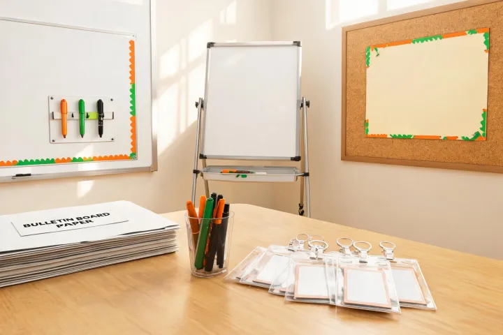 Classroom whiteboard and easel board